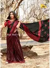 Black And Red RajYog Mul Mul Sartin Exclusive Printed Soft Mal Mal Sartin Silk Casual Wear Saree 19